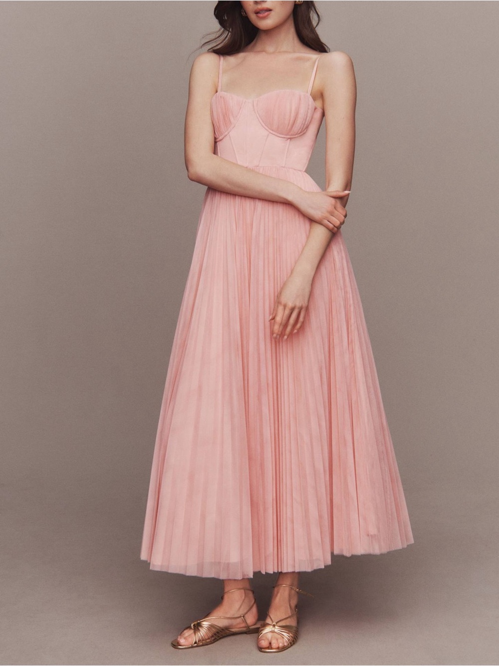 Hutch Amara Pink Midi Dress Size 4